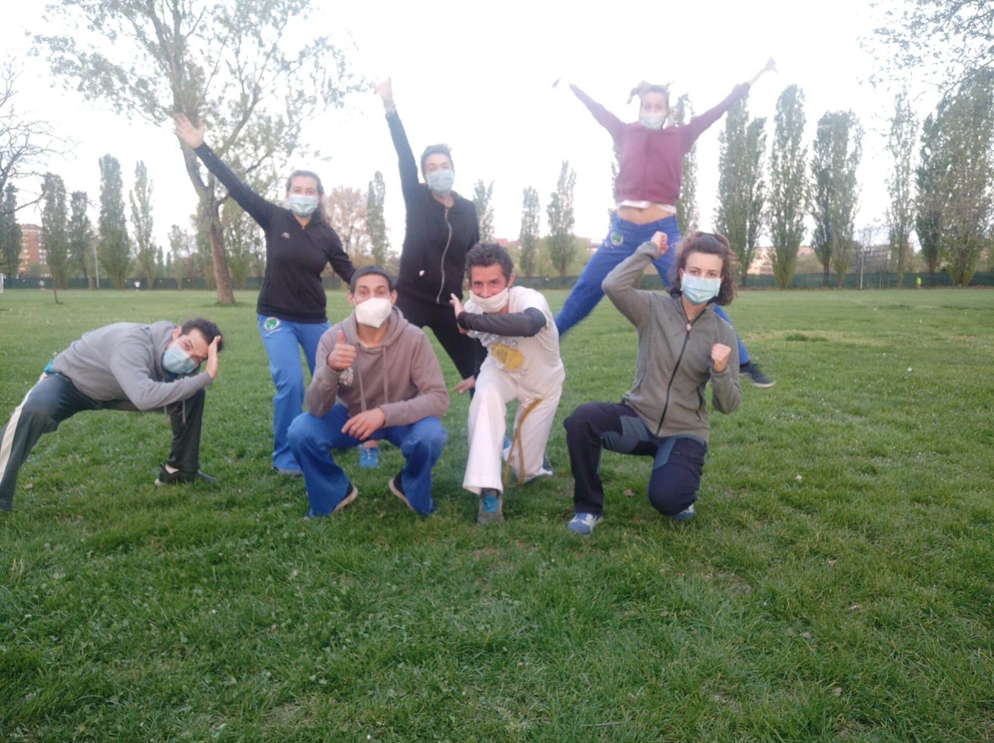 gruppo capoeira prof. Thiago pandemia covid parco